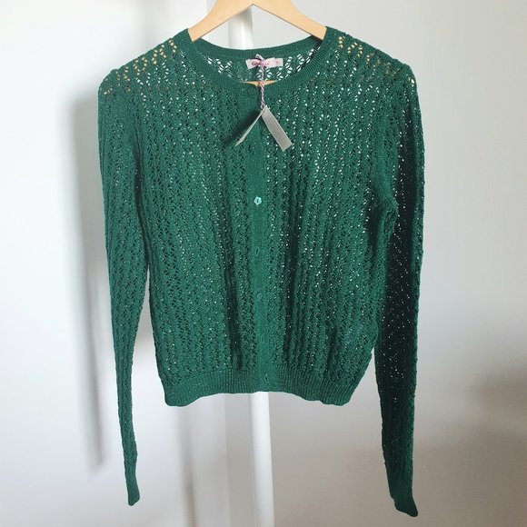 Cath Kidston Vintage Stitch Watercress Cardigan - Picture 3 of 5